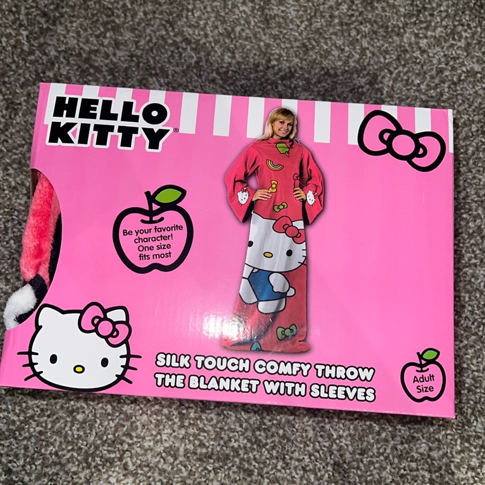 hello kitty comfy throw with sleeves